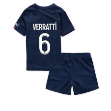 Paris Saint-Germain Marco Verratti #6 Hemmaställ Barn 2022-23 Korta ärmar (+ Korta byxor)